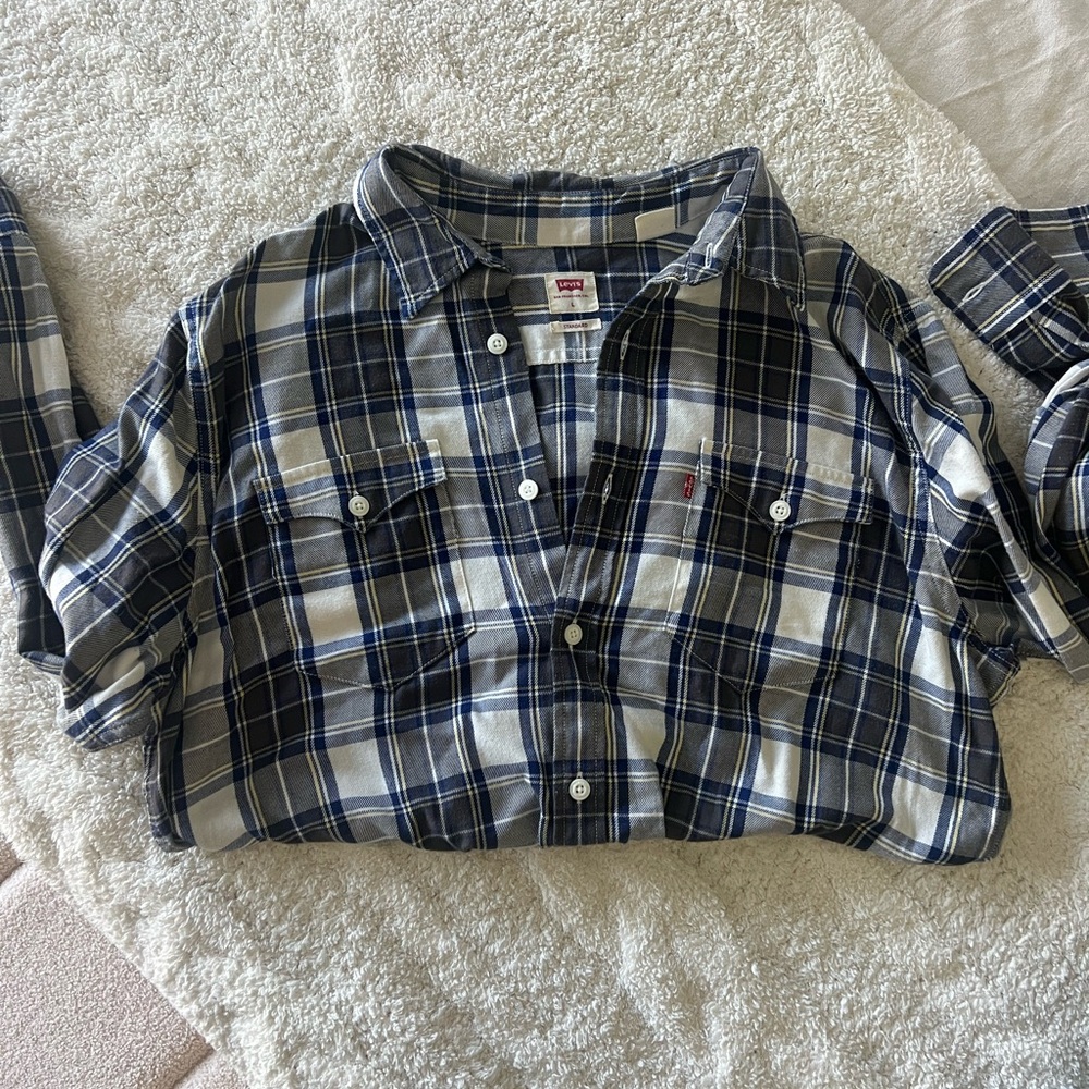 Levi's Blue Plaid Shirt